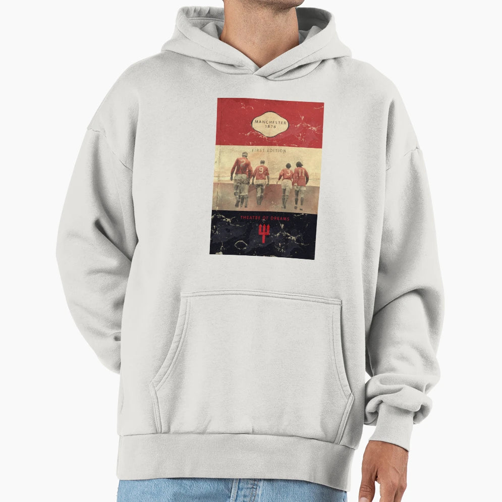Manchester Football Book Cover Hoodie - Novelty Apparel Men Women - T-Shirt, Sweatshirt, Hoodie