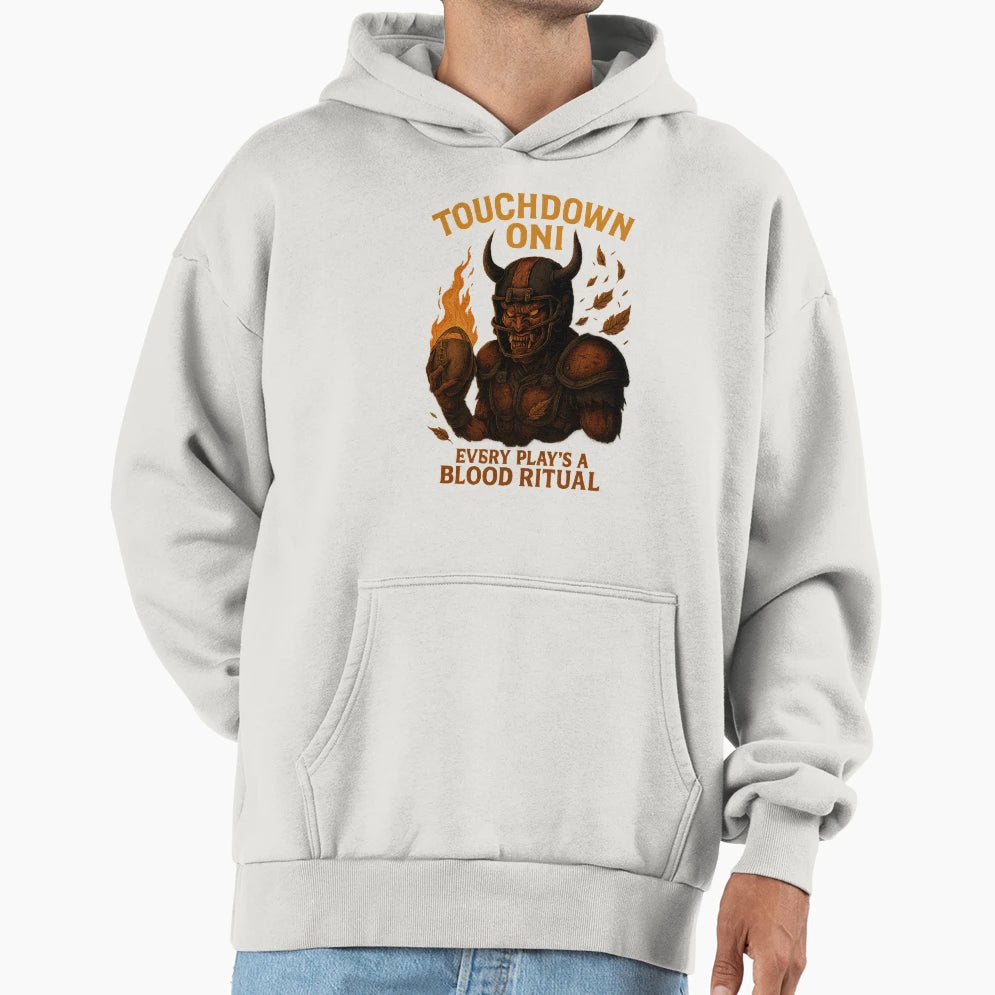 Touchdown Oni Quarterback Chaos Hoodie - Aesthetic Graphic Men Women - T-Shirt, Sweatshirt, Hoodie