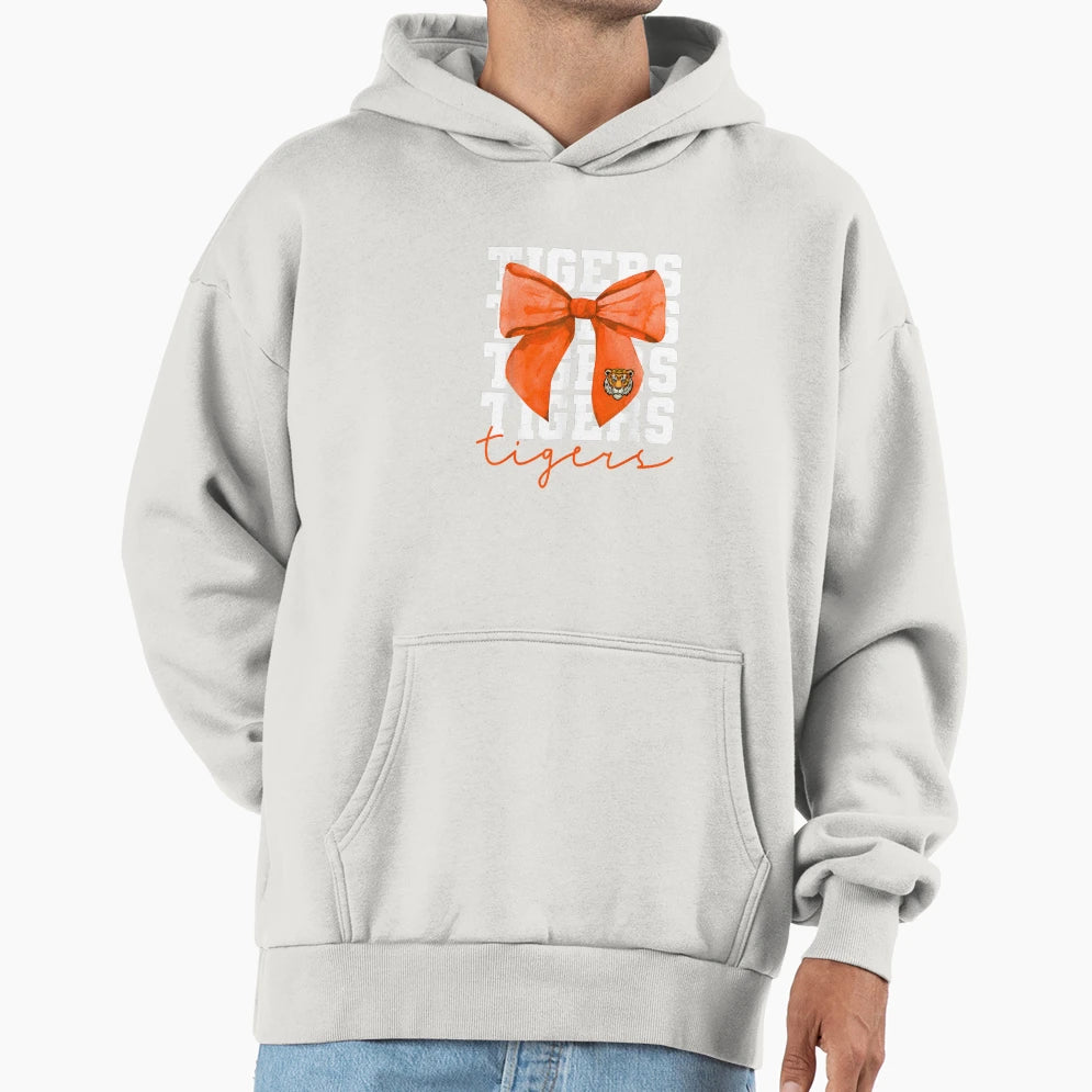 Tigers Coquette Bow Name Tiger Lover Hoodie - Custom Art Print Men Women - T-Shirt, Sweatshirt, Hoodie