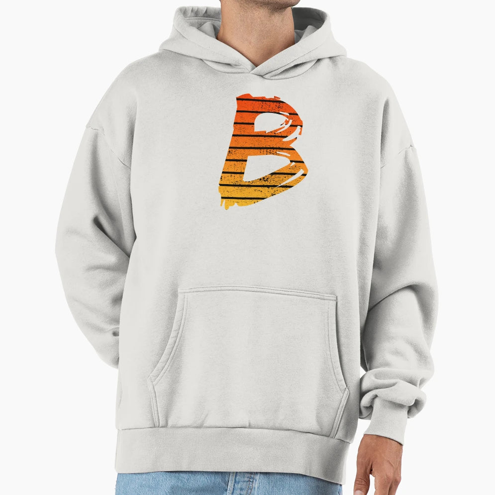 Letter B Initials Hoodie - Casual Everyday Wear Men Women - T-Shirt, Sweatshirt, Hoodie