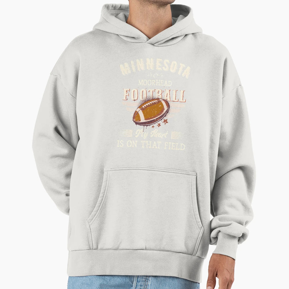 Minnesota Moorhead American Football Hoodie - Unique Graphic for Adults - T-Shirt, Sweatshirt, Hoodie
