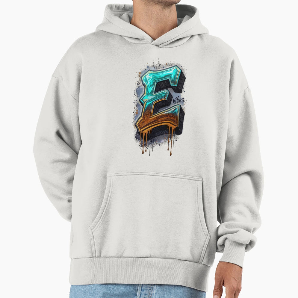 Y2K Chrome Graffiti Wildstyle Hoodie - Casual Everyday Wear for Adults - T-Shirt, Sweatshirt, Hoodie