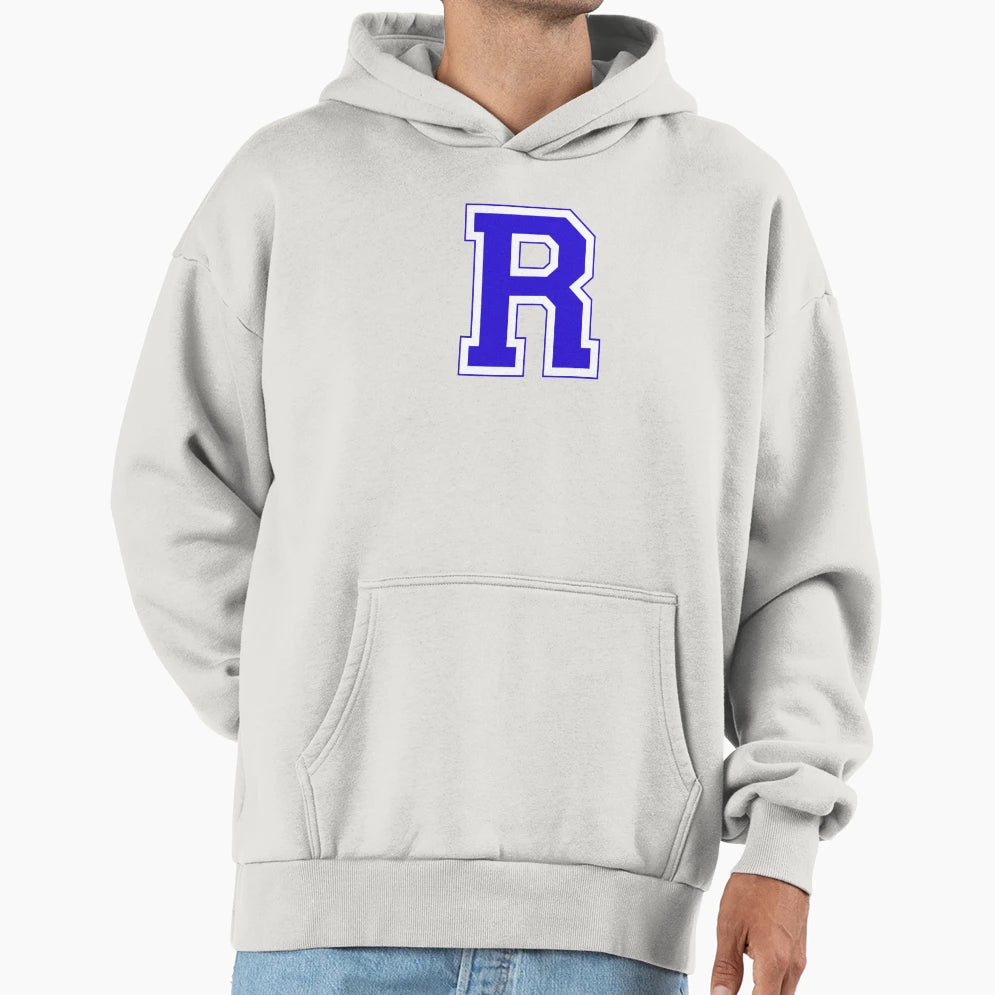 Varsity Letter R Hoodie - Minimalist Print for Adults - T-Shirt, Sweatshirt, Hoodie