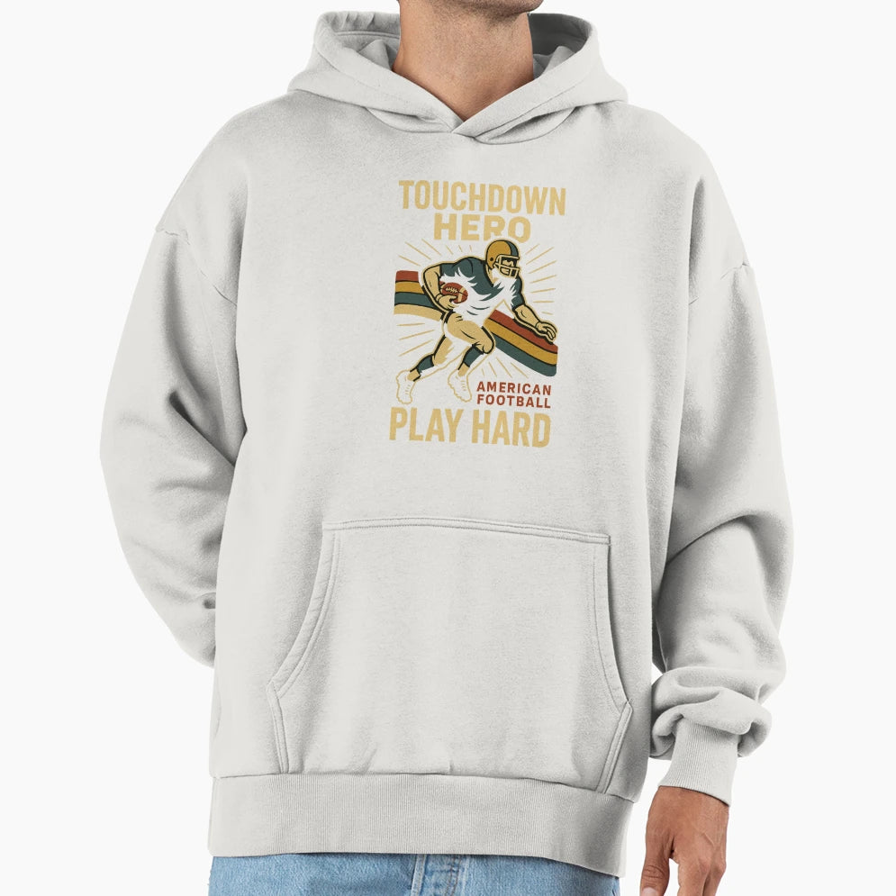 Touchdown Hero Hoodie - Minimalist Print Men Women - T-Shirt, Sweatshirt, Hoodie