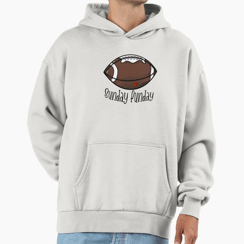 Sunday Funday Football Hoodie - Fun Novelty Design for Adults - T-Shirt, Sweatshirt, Hoodie