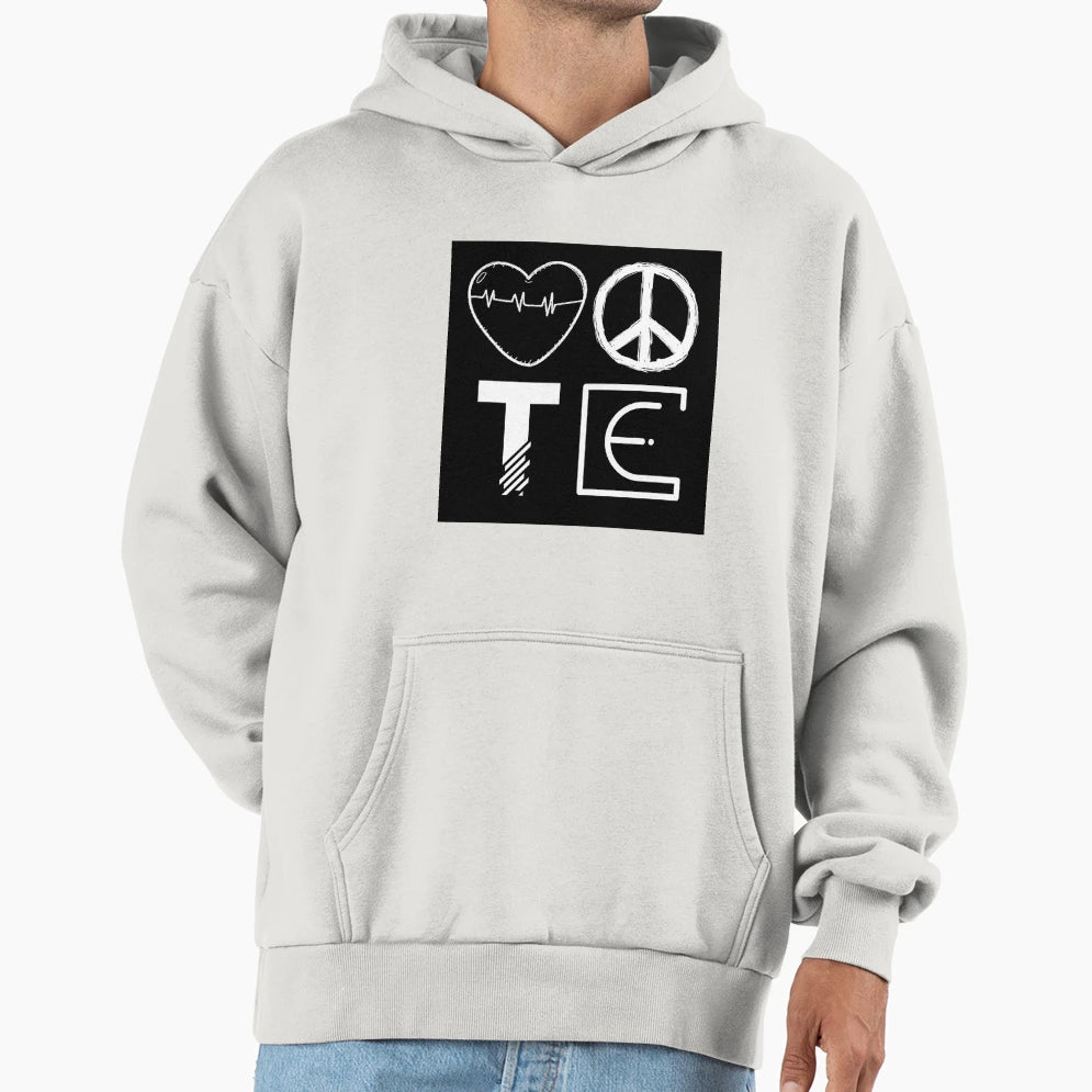Peace Love Vote Hoodie - Casual Everyday Wear for Adults - T-Shirt, Sweatshirt, Hoodie
