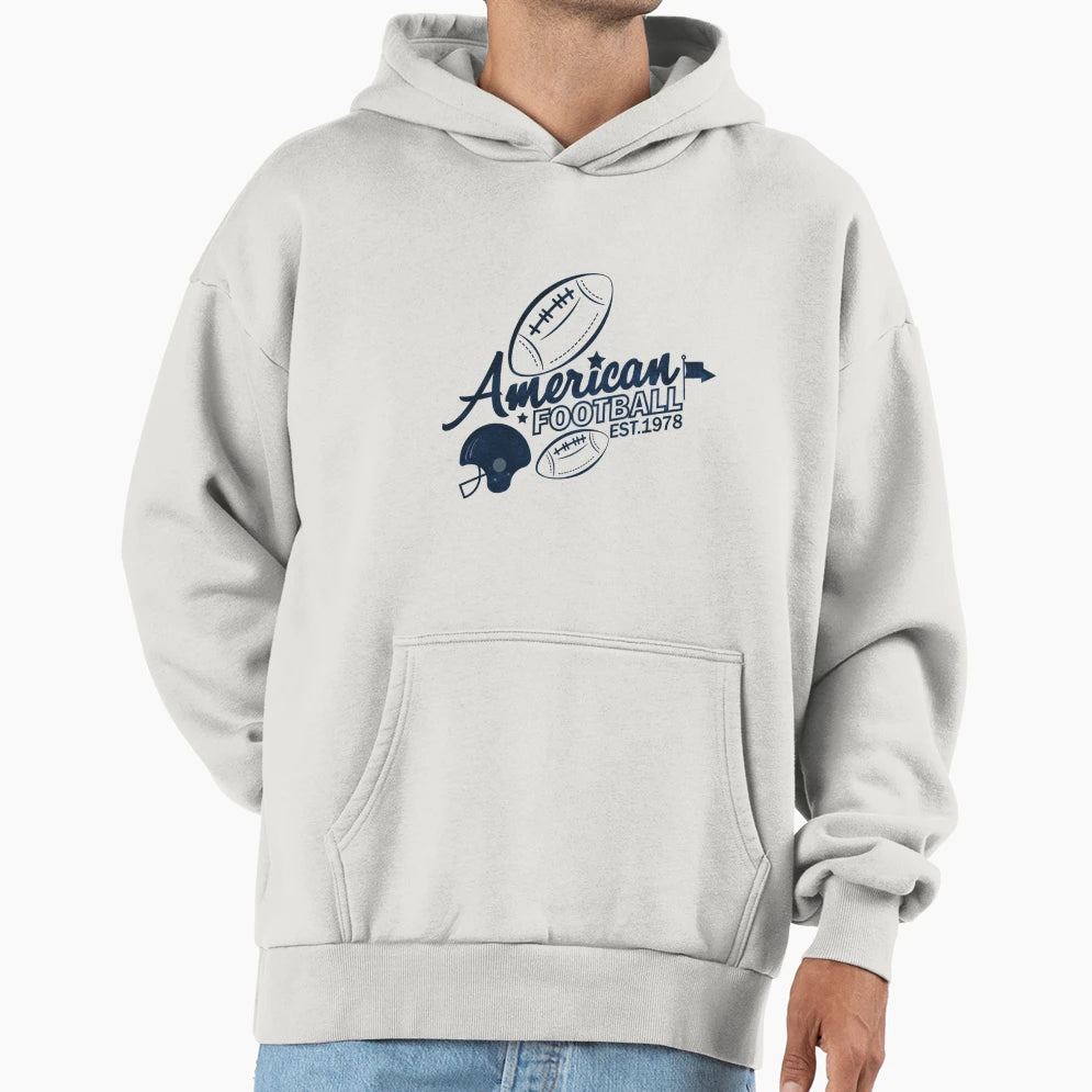 American Football Pattern Hoodie - Fun Novelty Design Unisex - T-Shirt, Sweatshirt, Hoodie