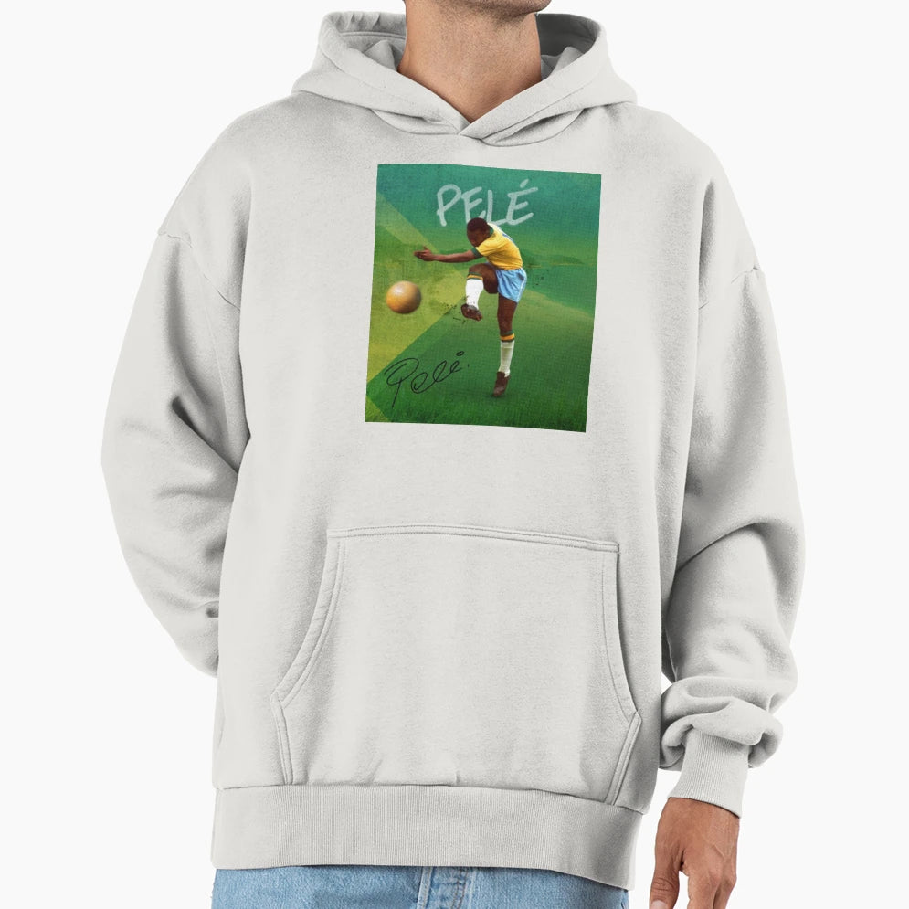 Pele Brazil Hoodie - Unique Graphic Unisex - T-Shirt, Sweatshirt, Hoodie