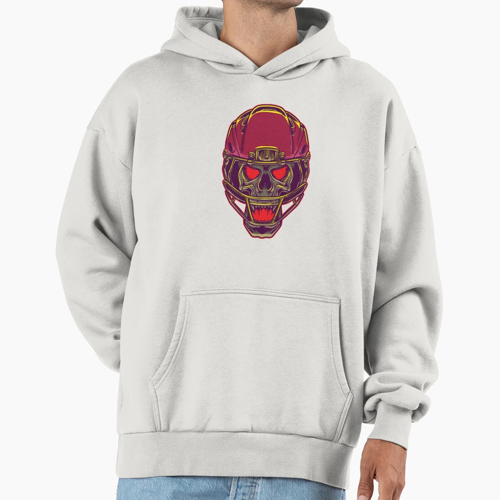 Football Helmet Skull Day Dead Hoodie - Custom Art Print Unisex - T-Shirt, Sweatshirt, Hoodie