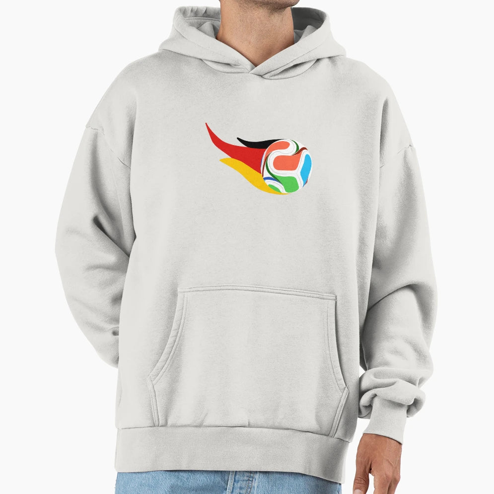 Germany Flaming Soccer Ball World Cup 2026 Hoodie - Streetwear Style Unisex - T-Shirt, Sweatshirt, Hoodie