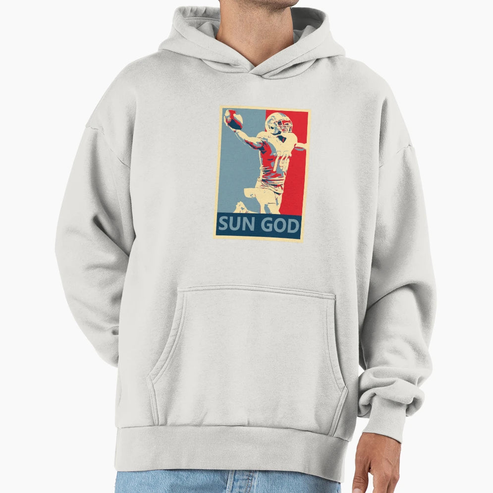 Amon Sport Ra St Brown Lions Sun God Hoodie - Novelty Apparel for Adults - T-Shirt, Sweatshirt, Hoodie