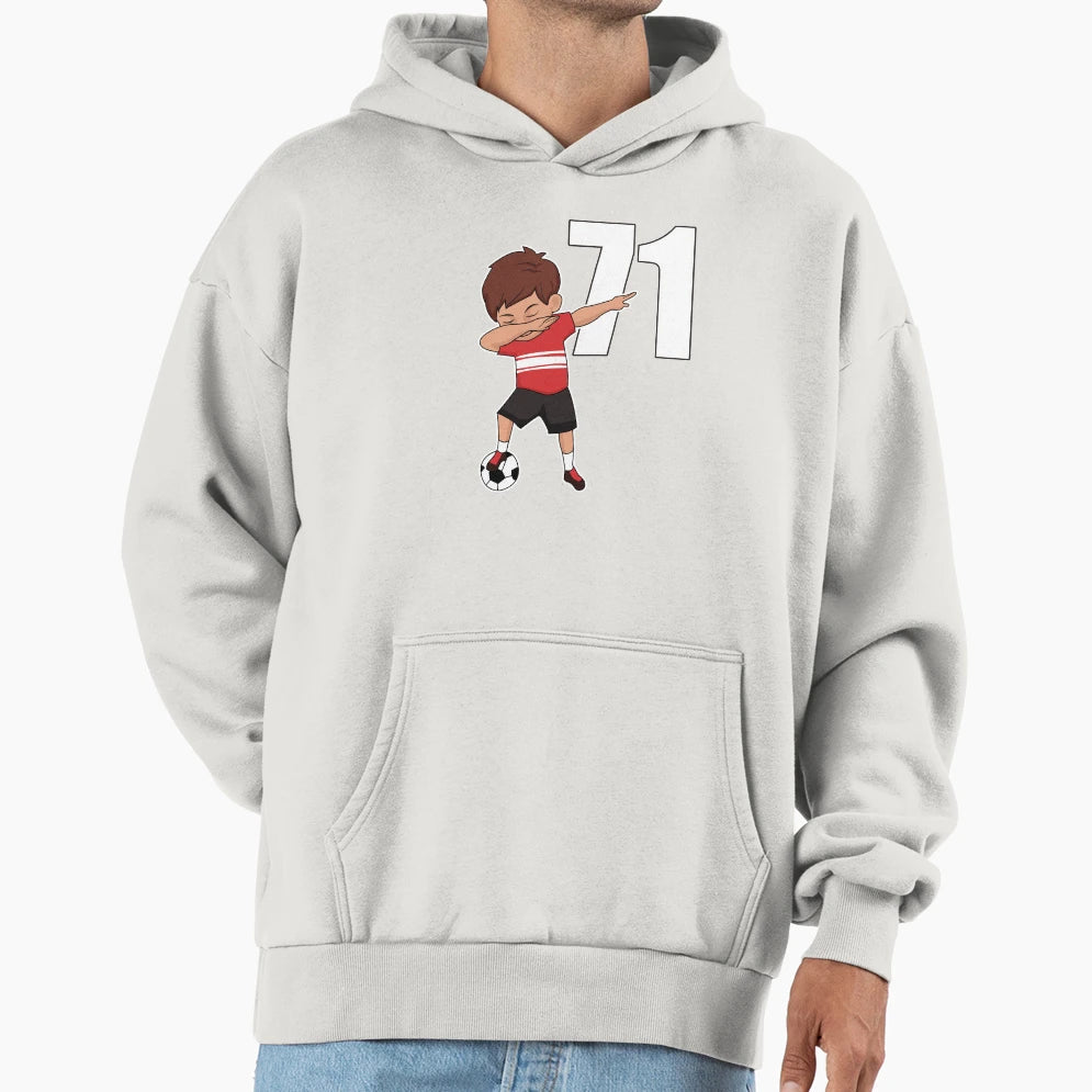 Awesome Soccer Player Number 71 Soccer Hoodie - Trendy Graphic Unisex - T-Shirt, Sweatshirt, Hoodie