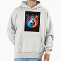 Burning Football Soccer Hoodie - Fun Novelty Design for Adults - T-Shirt, Sweatshirt, Hoodie
