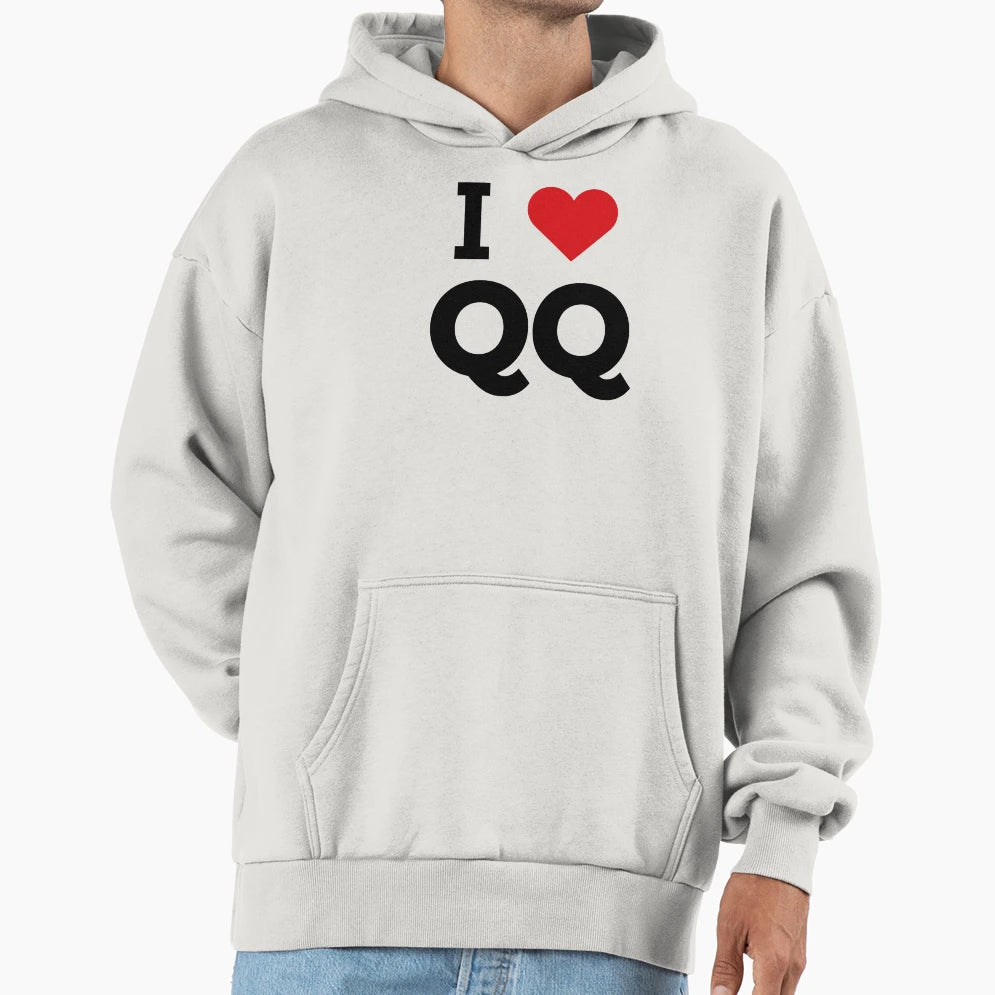 I Love Qq Hoodie - Graphic Print Men Women - T-Shirt, Sweatshirt, Hoodie