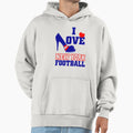 I Love New York Football American Football Hoodie - Graphic Print Unisex - T-Shirt, Sweatshirt, Hoodie