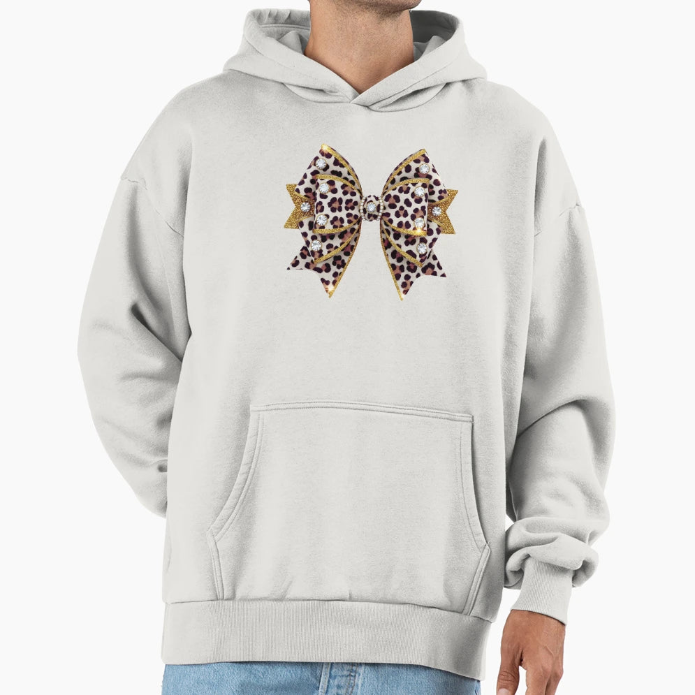 Leopard Coquette Bow Png Soft Girly Hoodie - Unique Graphic Men Women - T-Shirt, Sweatshirt, Hoodie