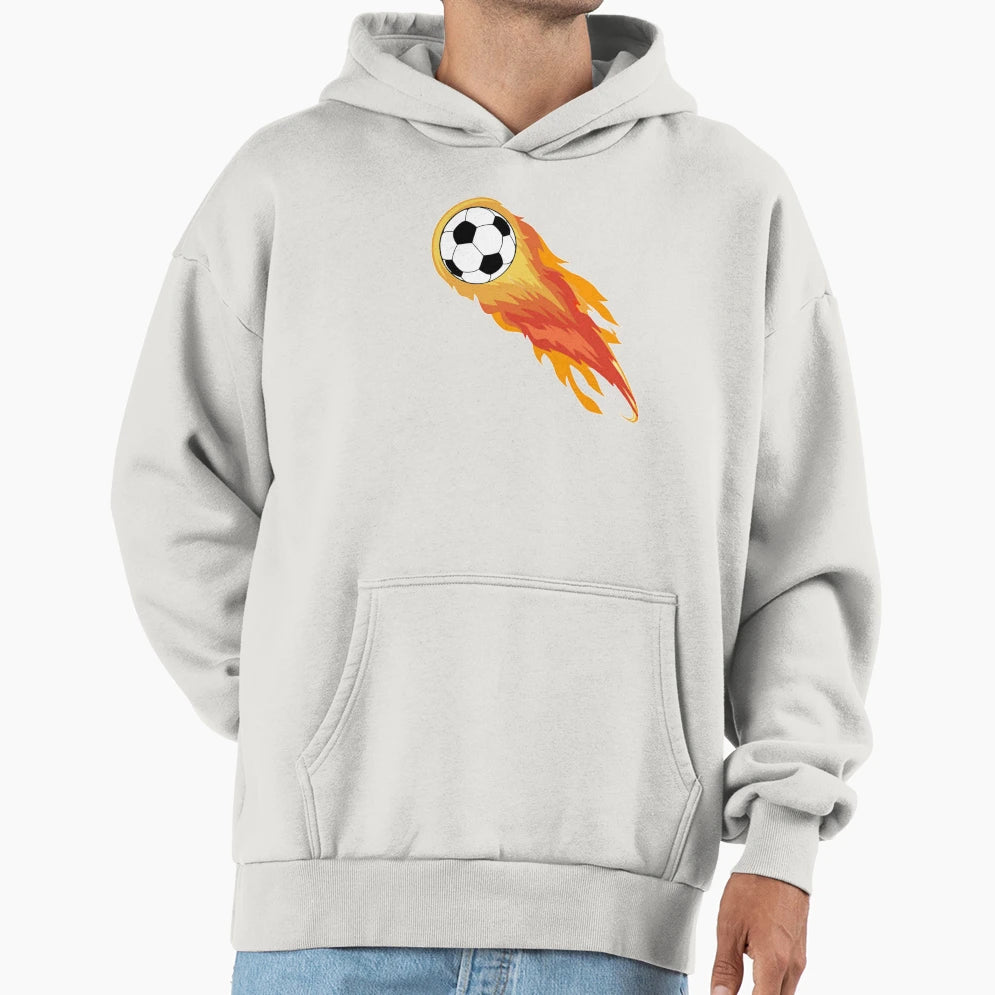 Fire Football Hoodie - Custom Art Print for Adults - T-Shirt, Sweatshirt, Hoodie