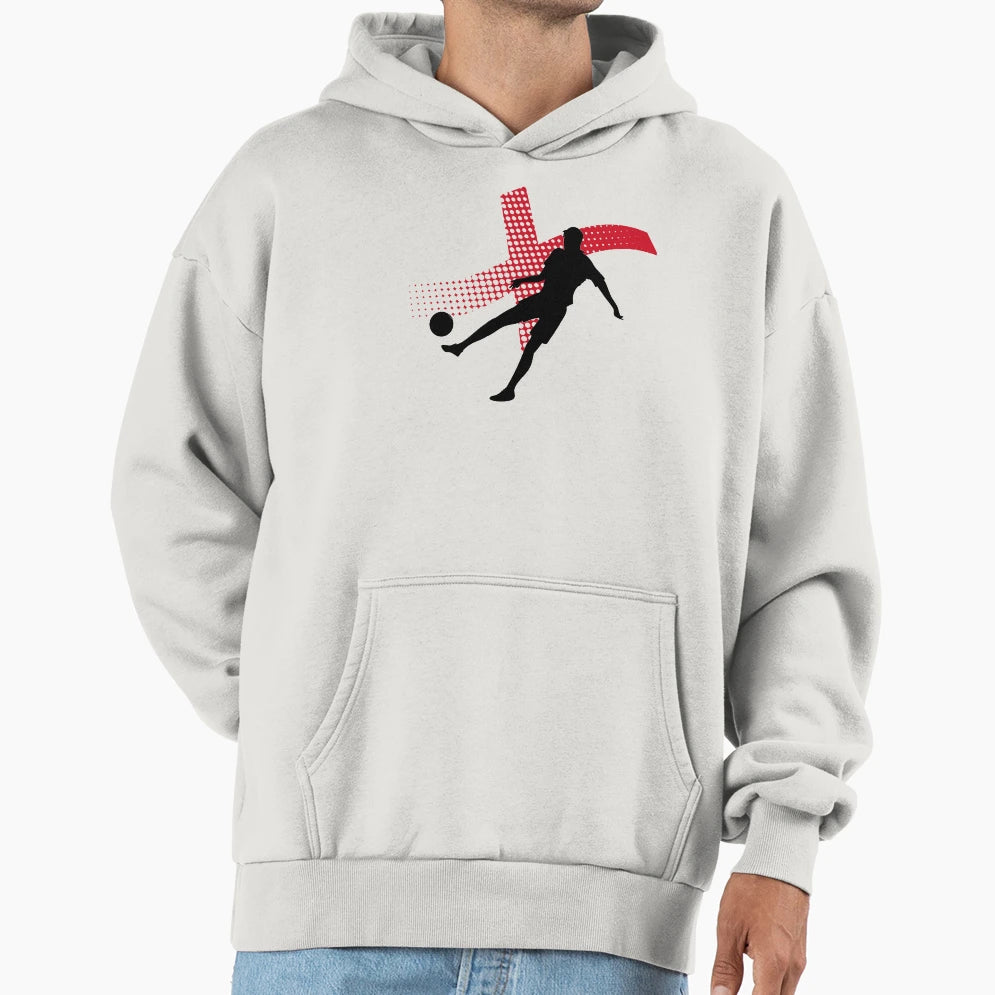 England Football Silhouette England Hoodie - Trendy Graphic Men Women - T-Shirt, Sweatshirt, Hoodie