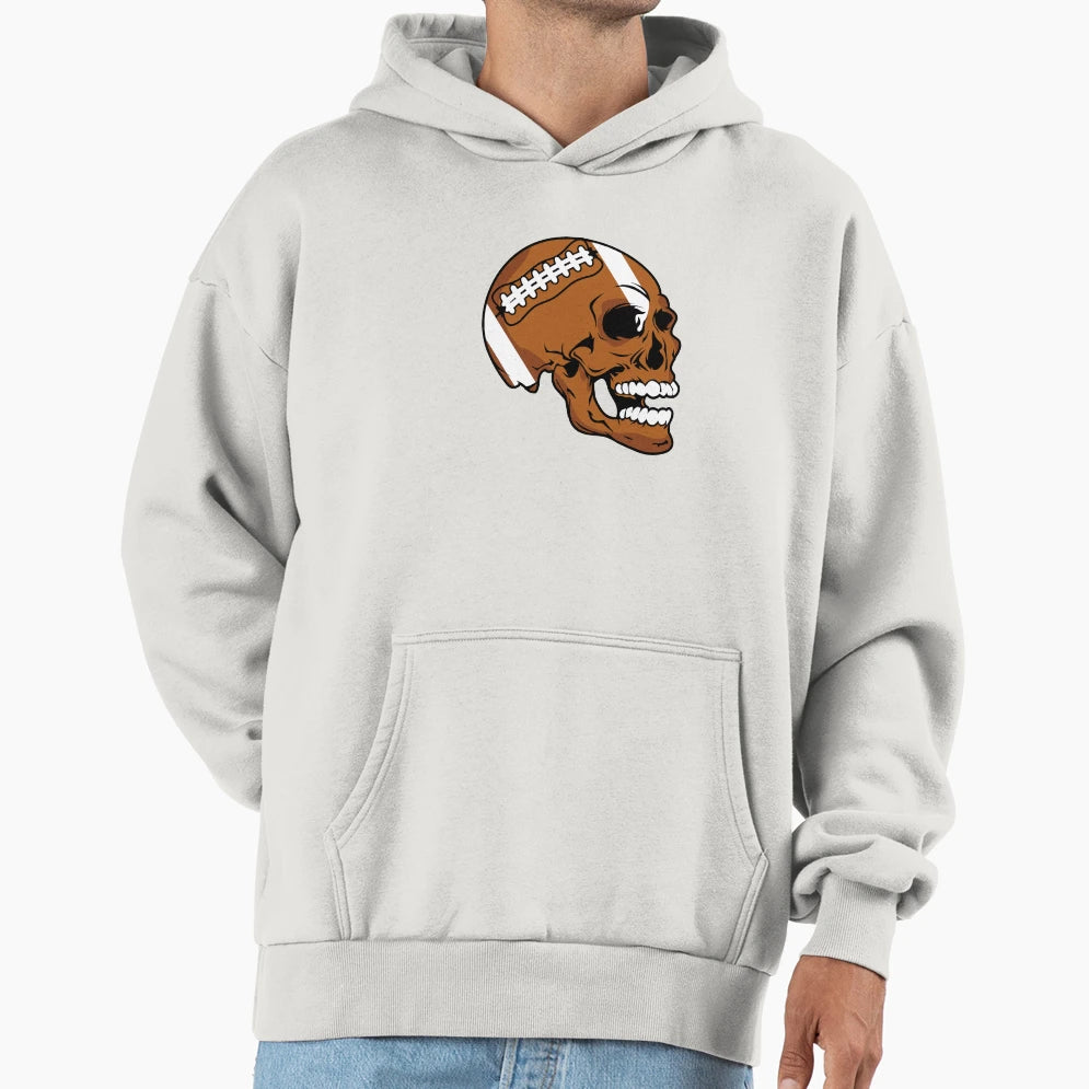 Rugby Skull Hardcore Game Passion Hoodie - Fun Novelty Design Unisex - T-Shirt, Sweatshirt, Hoodie