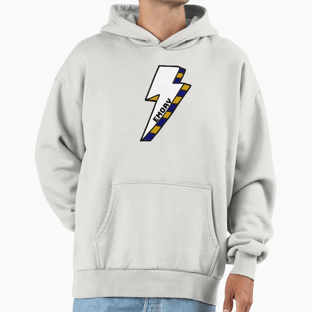 Emory University Lightning Bolt Hoodie - Streetwear Style for Adults - T-Shirt, Sweatshirt, Hoodie