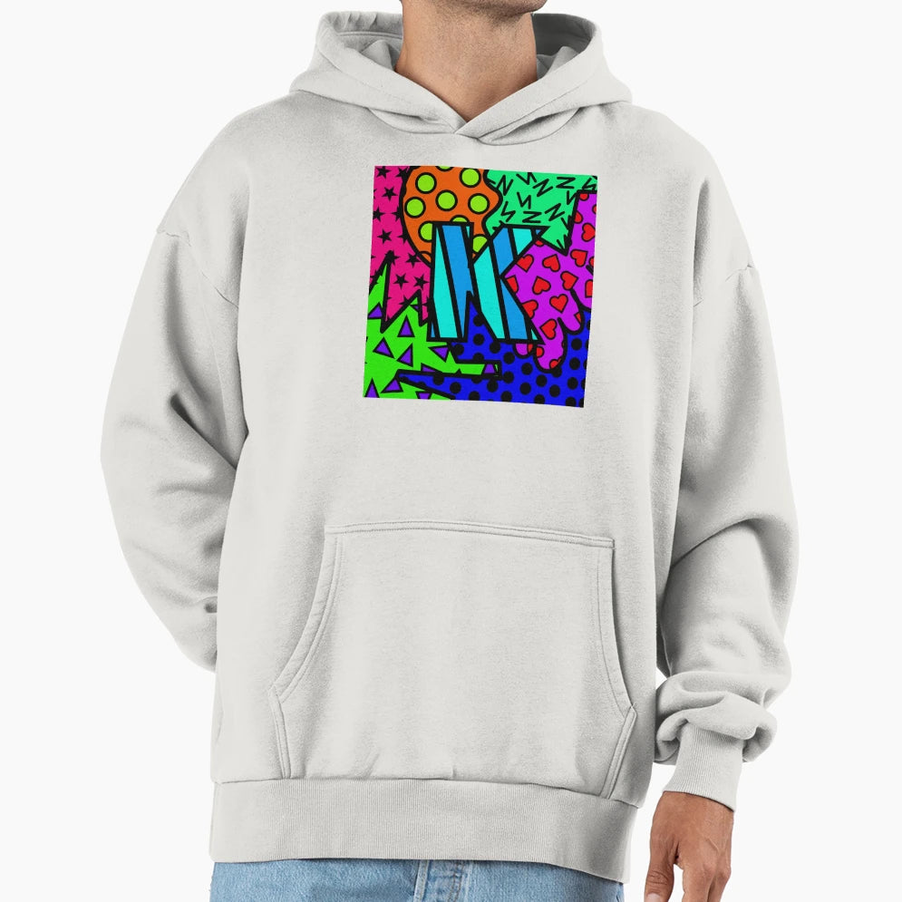 Alphabet Series Letter K Bright And Bold Hoodie - Trendy Graphic Unisex - T-Shirt, Sweatshirt, Hoodie