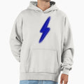 Lightning Bolt Blue Hoodie - Graphic Print Unisex - T-Shirt, Sweatshirt, Hoodie