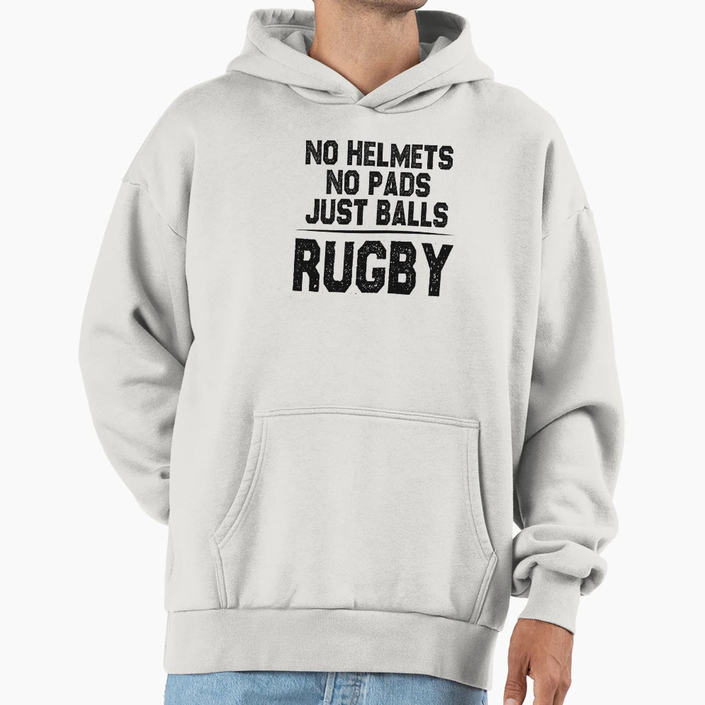 American Rugby No Helmets No Pads Just Hoodie - Graphic Print for Adults - T-Shirt, Sweatshirt, Hoodie