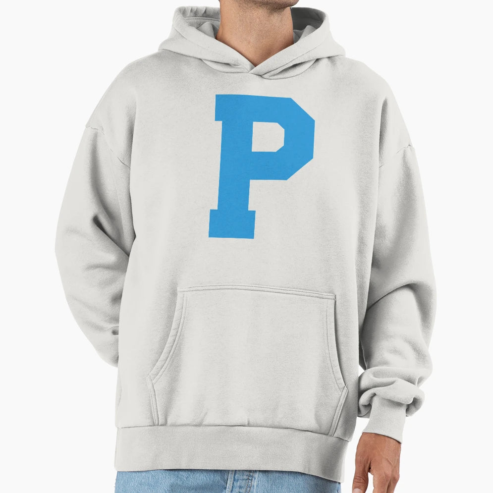 Alphabet Blue P Sports Letter P Hoodie - Custom Art Print for Adults - T-Shirt, Sweatshirt, Hoodie