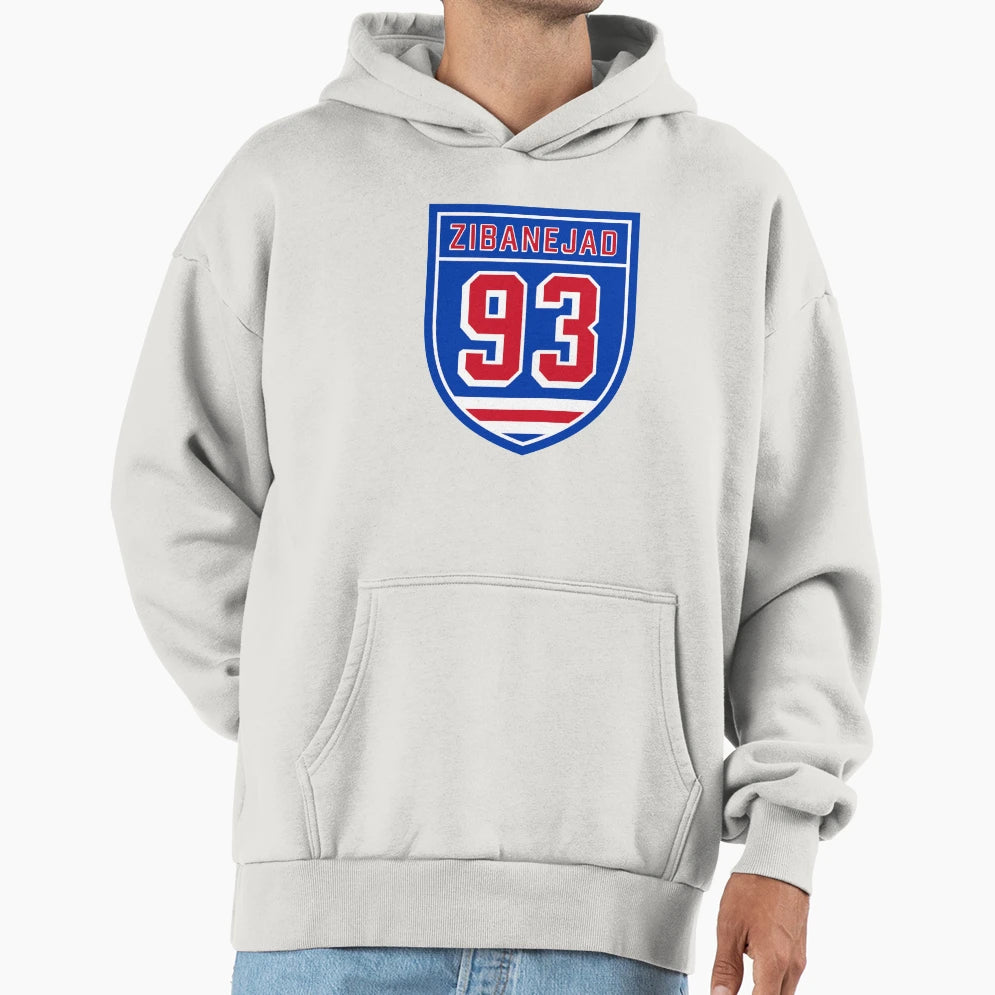 Zibanejad 93 Emblem Hoodie - Unique Graphic Men Women - T-Shirt, Sweatshirt, Hoodie