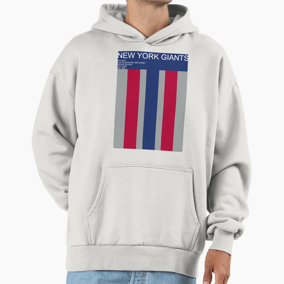 Giants Geometric Minimal Hoodie - Fun Novelty Design Men Women - T-Shirt, Sweatshirt, Hoodie