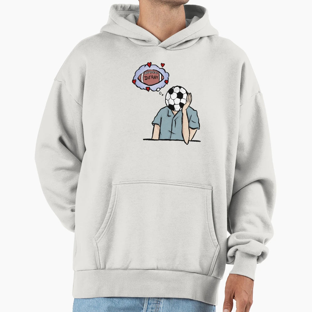 I Love Football Hoodie - Minimalist Print Unisex - T-Shirt, Sweatshirt, Hoodie