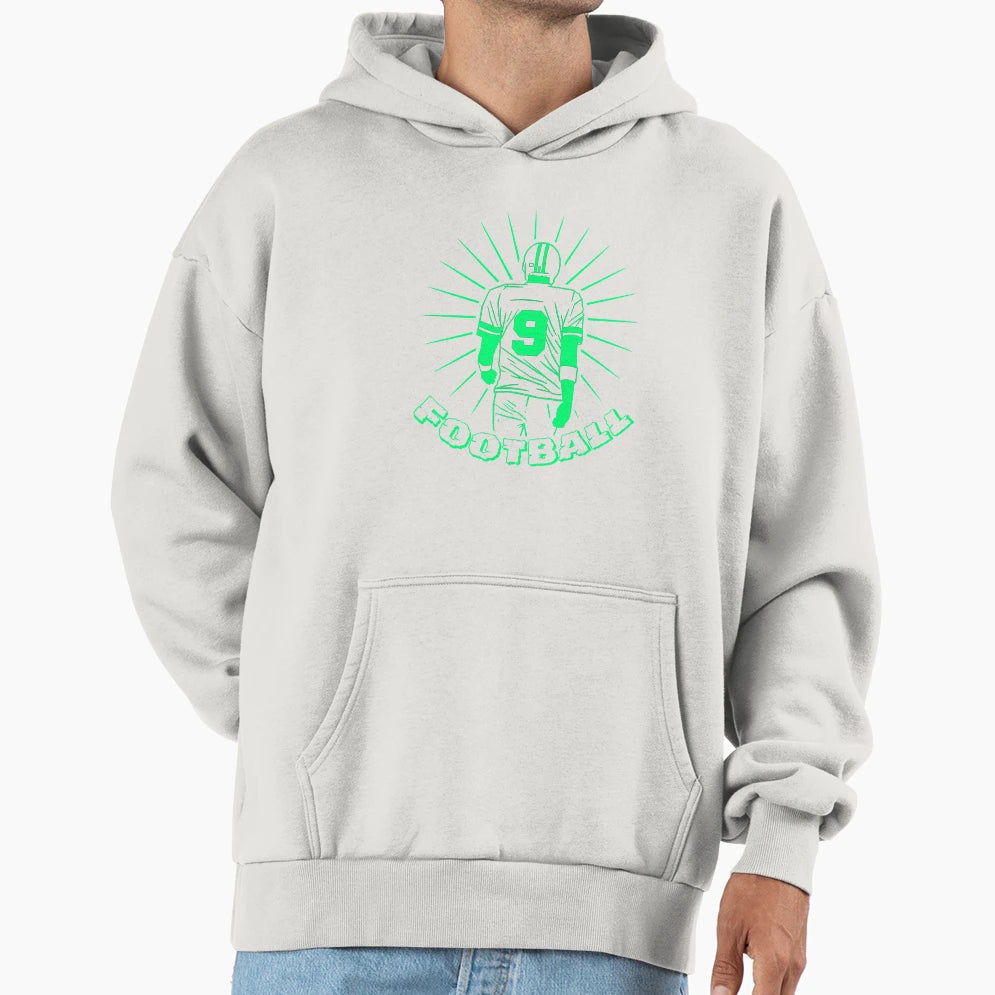 Amercian Football Quarterback Designer Hoodie - Trendy Graphic Unisex - T-Shirt, Sweatshirt, Hoodie