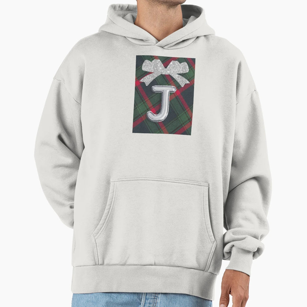 Glorious Red And Green Plaid Glittering Hoodie - Fun Novelty Design Unisex - T-Shirt, Sweatshirt, Hoodie