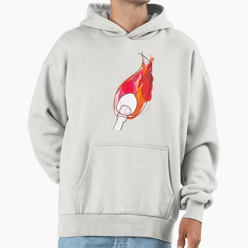 Light My Fire Hoodie - Minimalist Print for Adults - T-Shirt, Sweatshirt, Hoodie