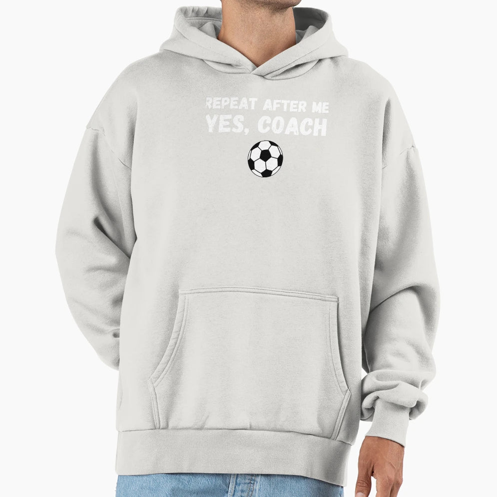 Funny Soccer Player Coach Gift Repeat Hoodie - Trendy Graphic for Adults - T-Shirt, Sweatshirt, Hoodie