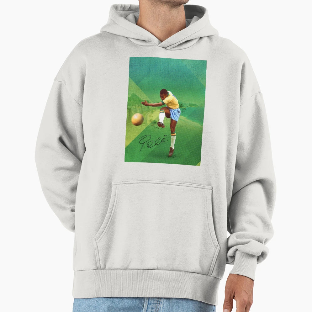 Super Shoot Pele Hoodie - Aesthetic Graphic for Adults - T-Shirt, Sweatshirt, Hoodie