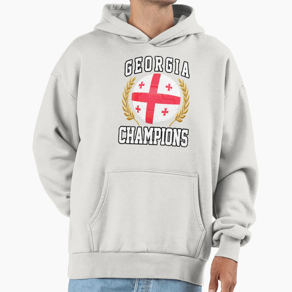 Soccer Ball Flag Champions Georgia Fans T-Shirt - Custom Art Print Unisex - T-Shirt, Sweatshirt, Hoodie