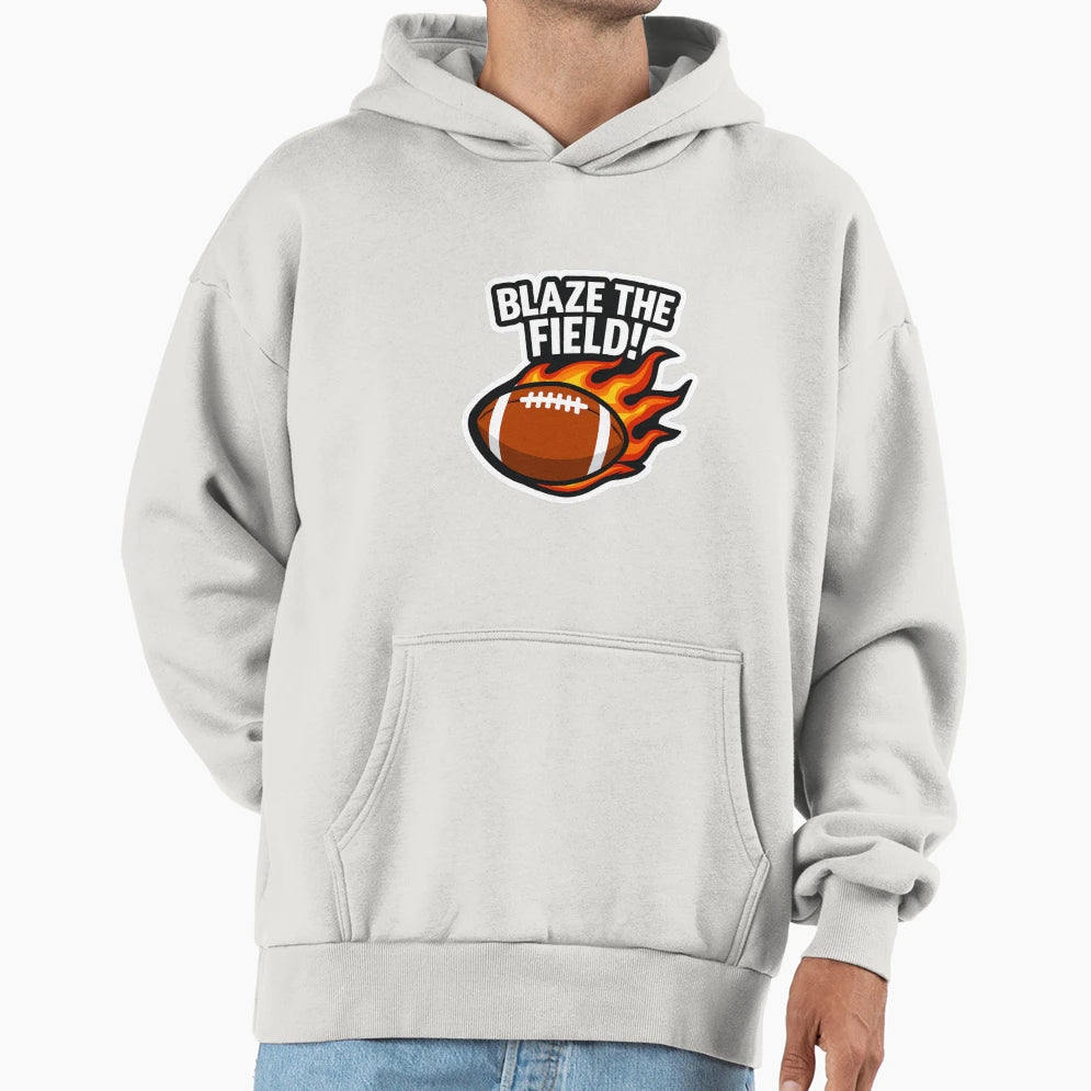 Blaze Field Footbal Hoodie - Casual Everyday Wear Men Women - T-Shirt, Sweatshirt, Hoodie