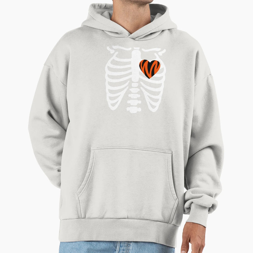 Tiger Heart Hoodie - Casual Everyday Wear Men Women - T-Shirt, Sweatshirt, Hoodie