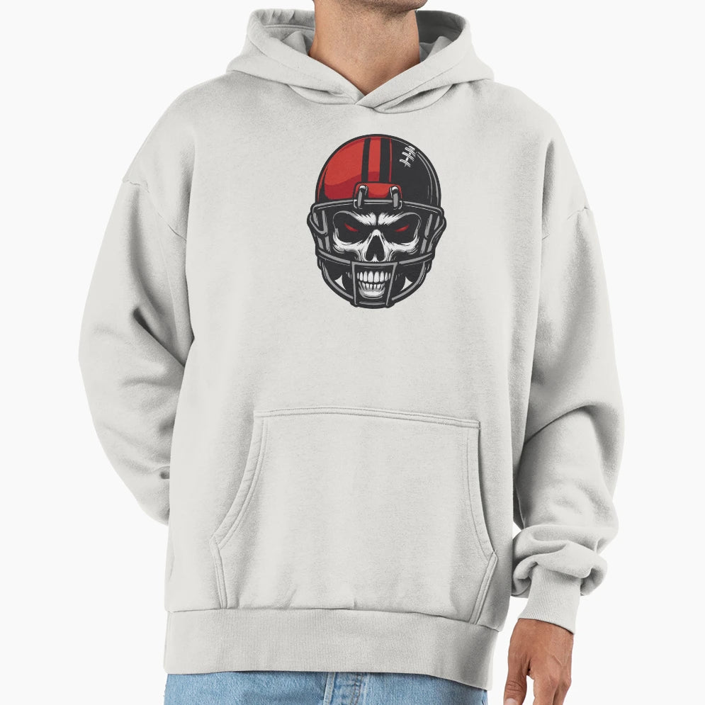 Scary Skull American Football Hoodie - Casual Everyday Wear for Adults - T-Shirt, Sweatshirt, Hoodie