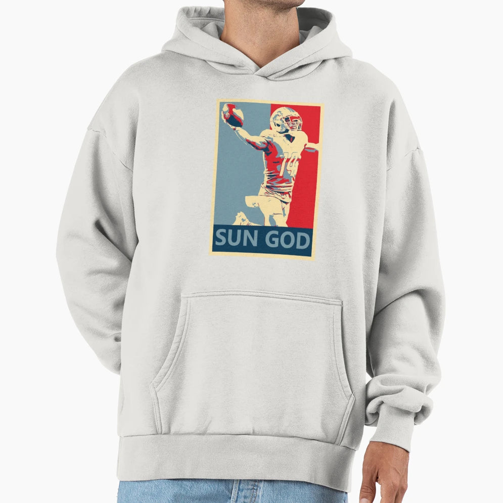 Amon Ra St Brown Lions Sun God Hoodie - Custom Art Print for Adults - T-Shirt, Sweatshirt, Hoodie