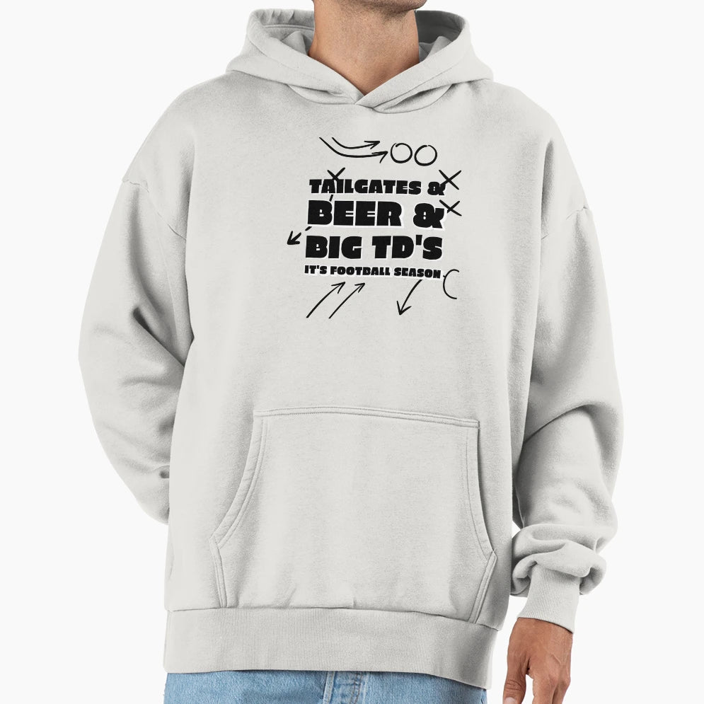 Tailgates Beer Big Tds Football Hoodie - Fun Novelty Design Unisex - T-Shirt, Sweatshirt, Hoodie