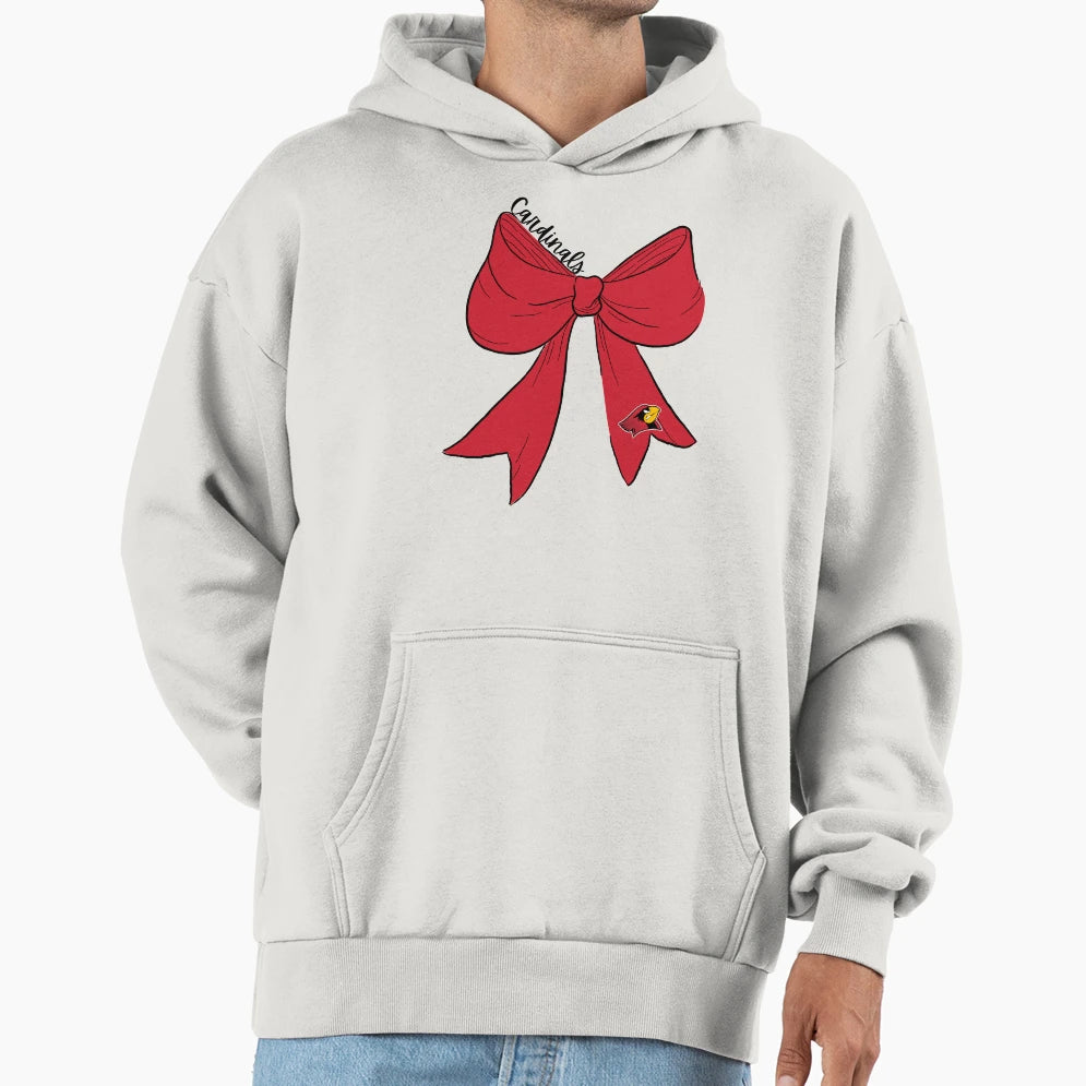 Cardinals Bow Hoodie - Streetwear Style for Adults - T-Shirt, Sweatshirt, Hoodie