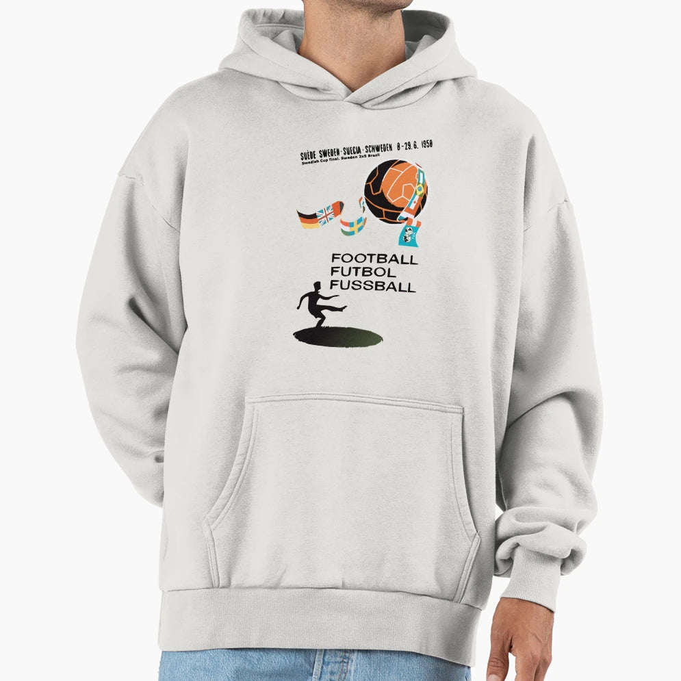1958 Sweden 1958 Sweden World Cup Hoodie - Graphic Print for Adults - T-Shirt, Sweatshirt, Hoodie