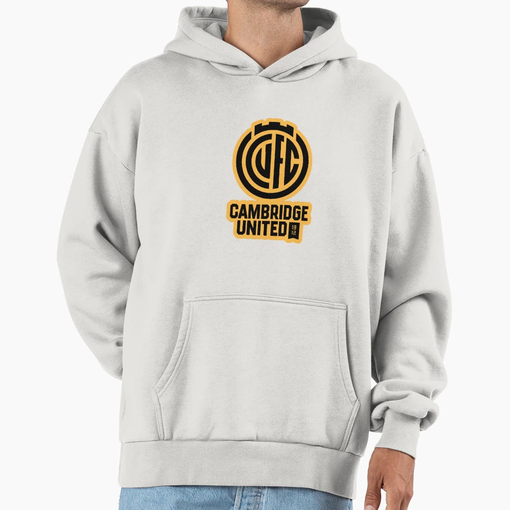 Cambridge United New Badge Black Amber Hoodie - Custom Art Print for Adults - T-Shirt, Sweatshirt, Hoodie