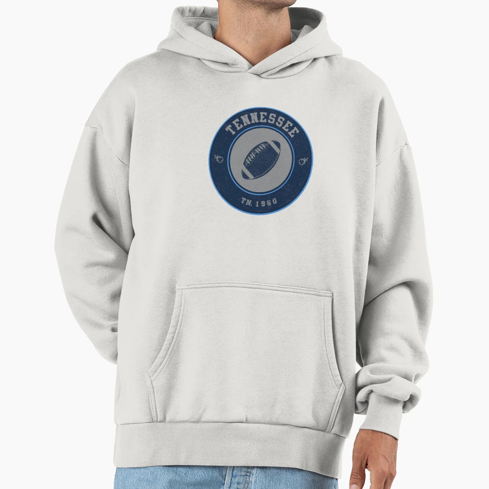 Tennessee Football Logo Navy Hoodie - Fun Novelty Design Men Women - T-Shirt, Sweatshirt, Hoodie