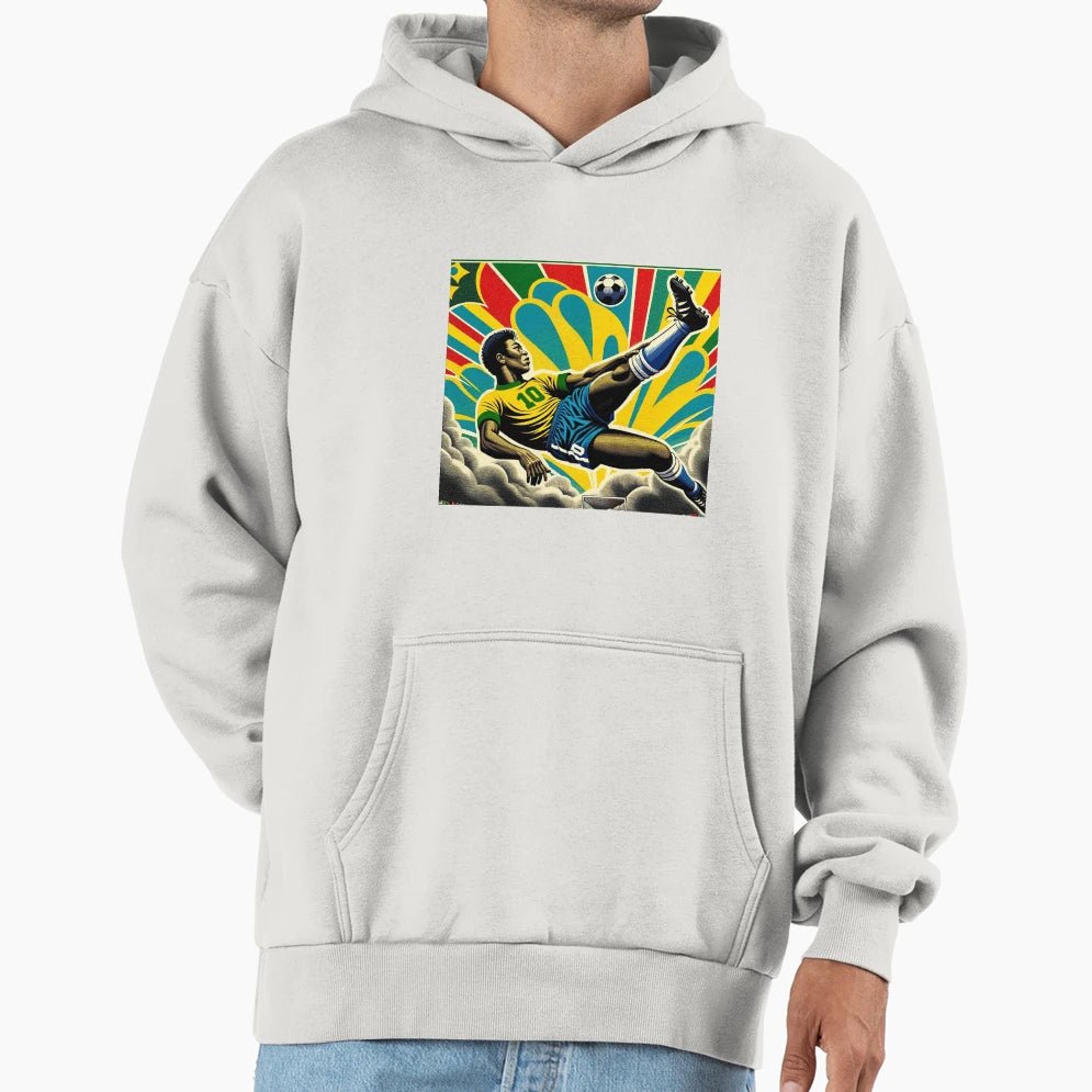 Brazil Football Art Hoodie - Custom Art Print Men Women - T-Shirt, Sweatshirt, Hoodie