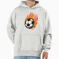 Soccer Ball Fire Hoodie - Custom Art Print Unisex - T-Shirt, Sweatshirt, Hoodie