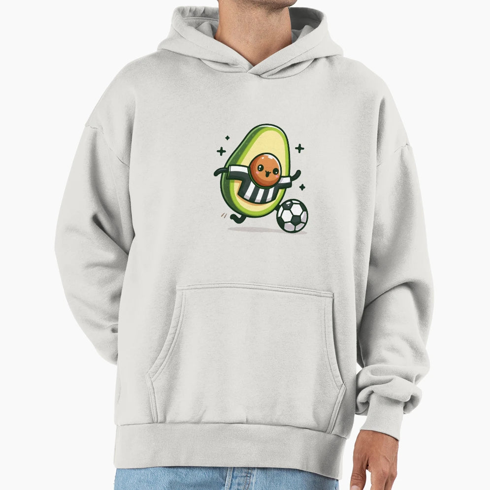 Kawaii Avocado Soccer Jersey Hoodie - Trendy Graphic Men Women - T-Shirt, Sweatshirt, Hoodie