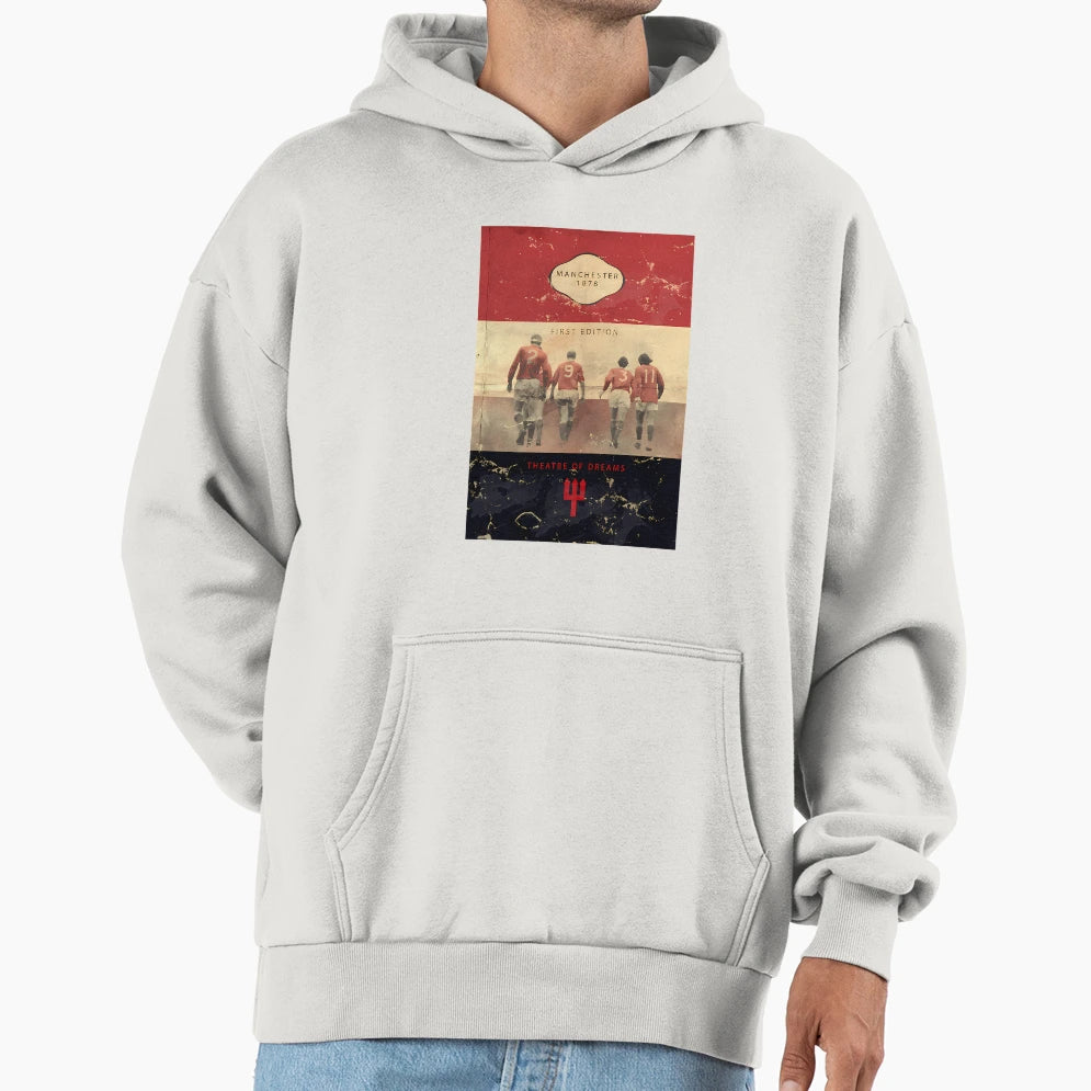 Manchester Football Book Cover Hoodie - Novelty Apparel Unisex - T-Shirt, Sweatshirt, Hoodie